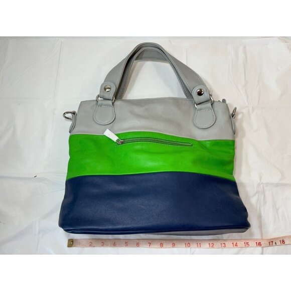MG Collections MAWAR Purse Tri Tone Colored Chic Hobo Bag, Handheld Or Shoulder - Picture 3 of 16